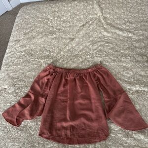Rust Off-Shoulder Blouse
